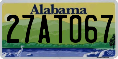 AL license plate 27AT067