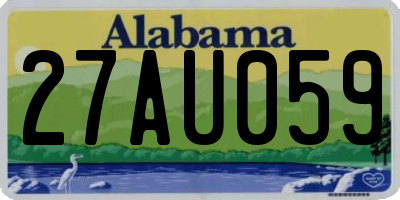 AL license plate 27AU059