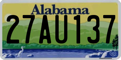 AL license plate 27AU137
