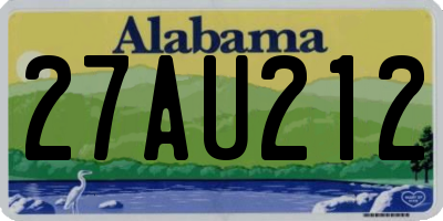 AL license plate 27AU212