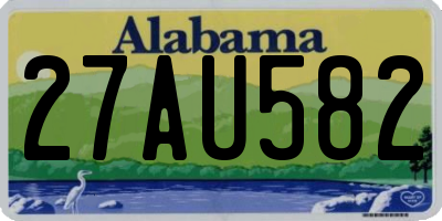 AL license plate 27AU582