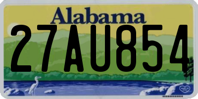 AL license plate 27AU854