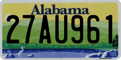 AL license plate 27AU961