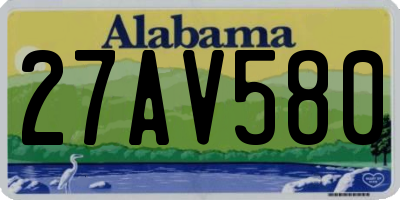 AL license plate 27AV580