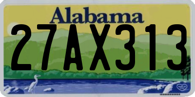 AL license plate 27AX313