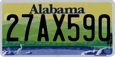 AL license plate 27AX590