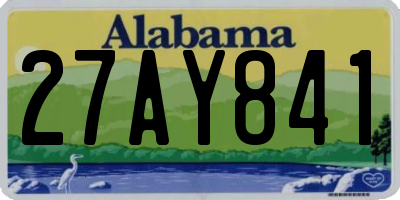 AL license plate 27AY841