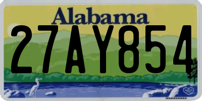 AL license plate 27AY854