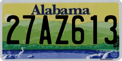AL license plate 27AZ613