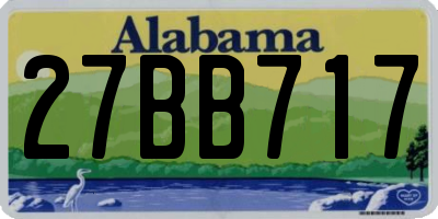 AL license plate 27BB717