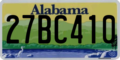 AL license plate 27BC410
