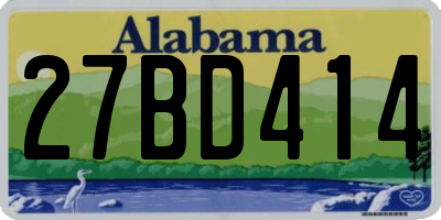 AL license plate 27BD414