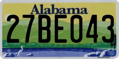 AL license plate 27BE043