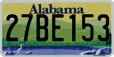 AL license plate 27BE153