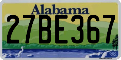 AL license plate 27BE367