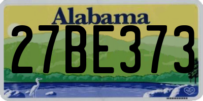 AL license plate 27BE373
