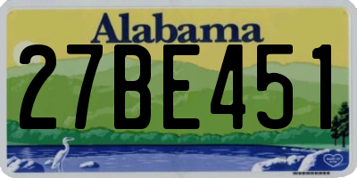AL license plate 27BE451