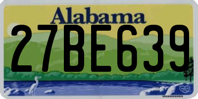 AL license plate 27BE639