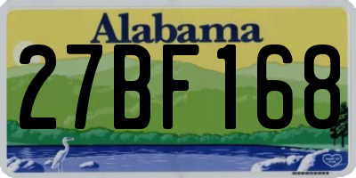 AL license plate 27BF168