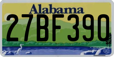 AL license plate 27BF390
