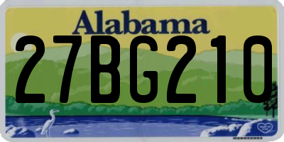 AL license plate 27BG210