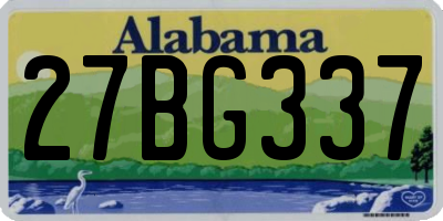 AL license plate 27BG337