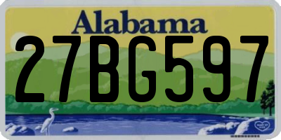 AL license plate 27BG597