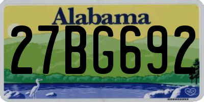 AL license plate 27BG692