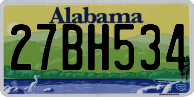AL license plate 27BH534