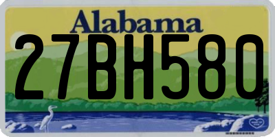 AL license plate 27BH580