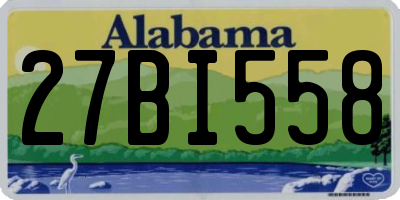 AL license plate 27BI558