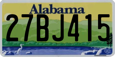 AL license plate 27BJ415