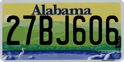 AL license plate 27BJ606