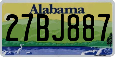 AL license plate 27BJ887