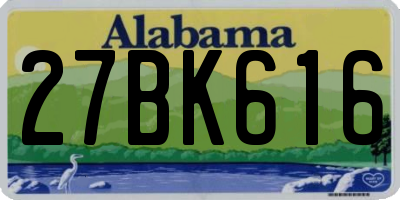 AL license plate 27BK616