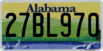 AL license plate 27BL970