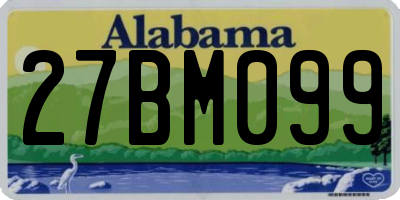 AL license plate 27BM099