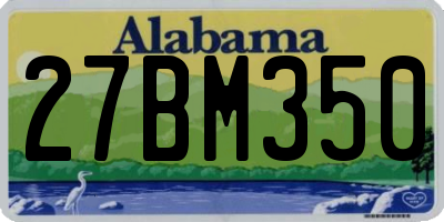 AL license plate 27BM350