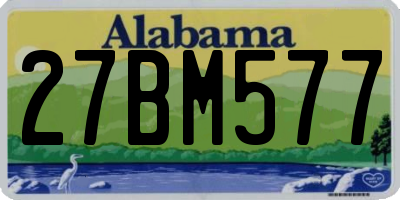 AL license plate 27BM577