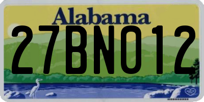 AL license plate 27BN012