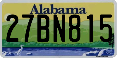 AL license plate 27BN815