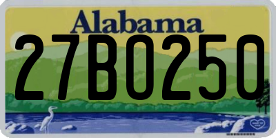 AL license plate 27BO250
