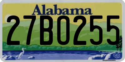 AL license plate 27BO255