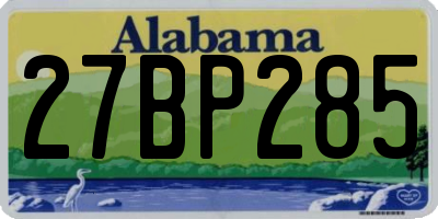 AL license plate 27BP285