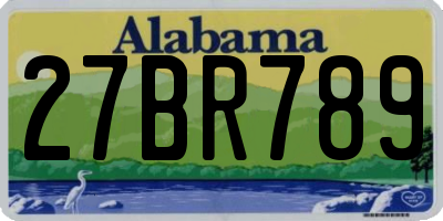 AL license plate 27BR789