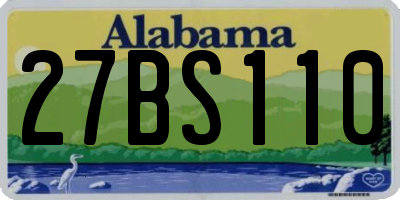 AL license plate 27BS110