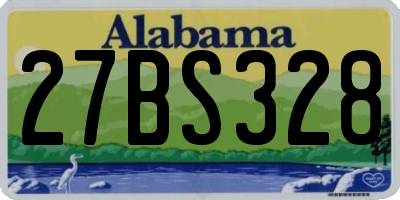 AL license plate 27BS328