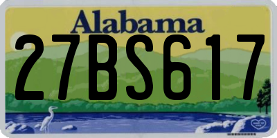 AL license plate 27BS617