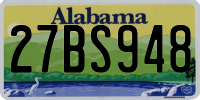 AL license plate 27BS948