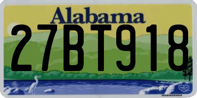 AL license plate 27BT918